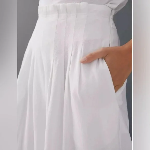 ANTHROPOLOGIE CORSET FRONT TROUSERS SIZE 6 COLOR IVORY NWT - Picture 6 of 9